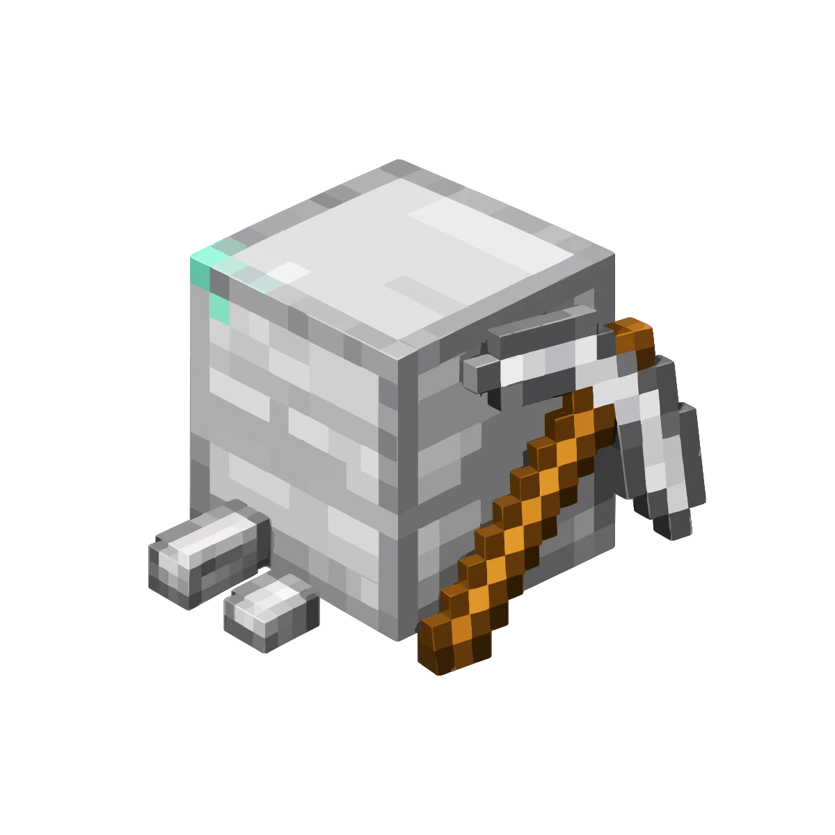 Pixel art iron block with a pickaxe, the 12 GB Standard Minecraft server plan on Lodehost
