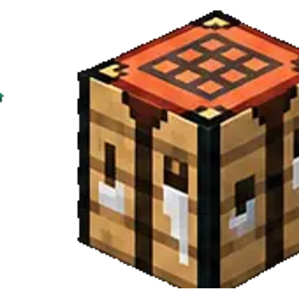 Pixel art crafting table with a grid top, NeoForge Minecraft server hosting on Lodehost
