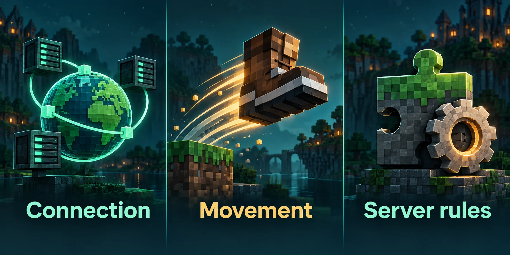 Check connection, movement and server rules after a flying kick