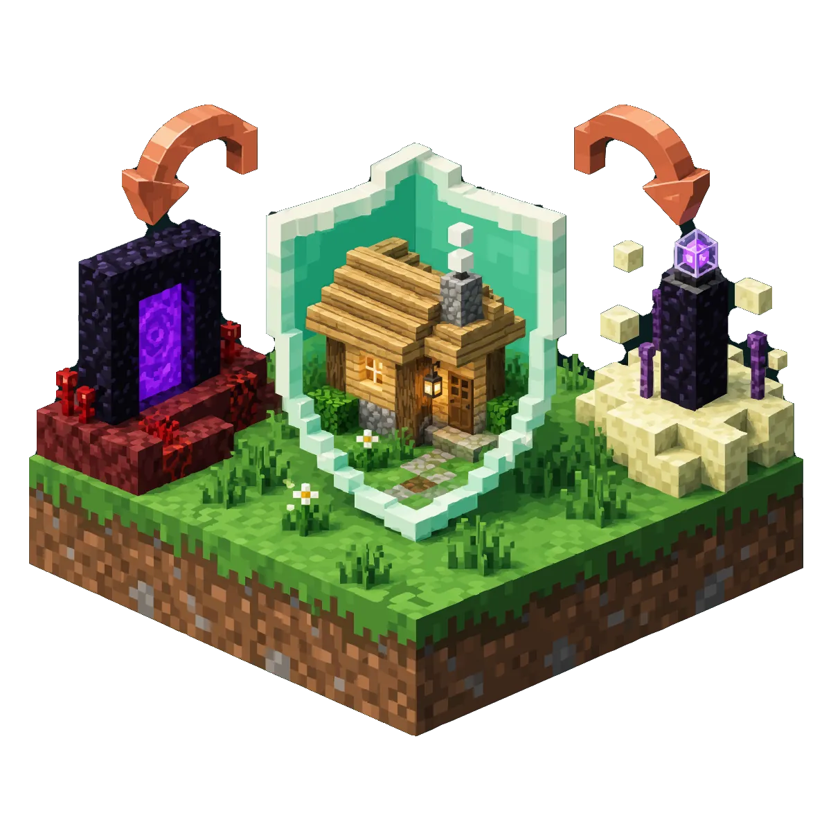 The Nether layer of a world being rebuilt while the overworld and the End stay untouched