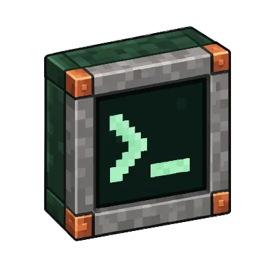 Minecraft server console window with a command prompt